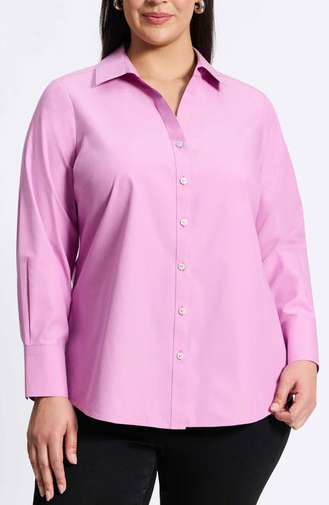 Mary Cotton Button-Up Shirt (Plus)