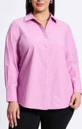 Foxcroft Mary Cotton Button-Up Shirt