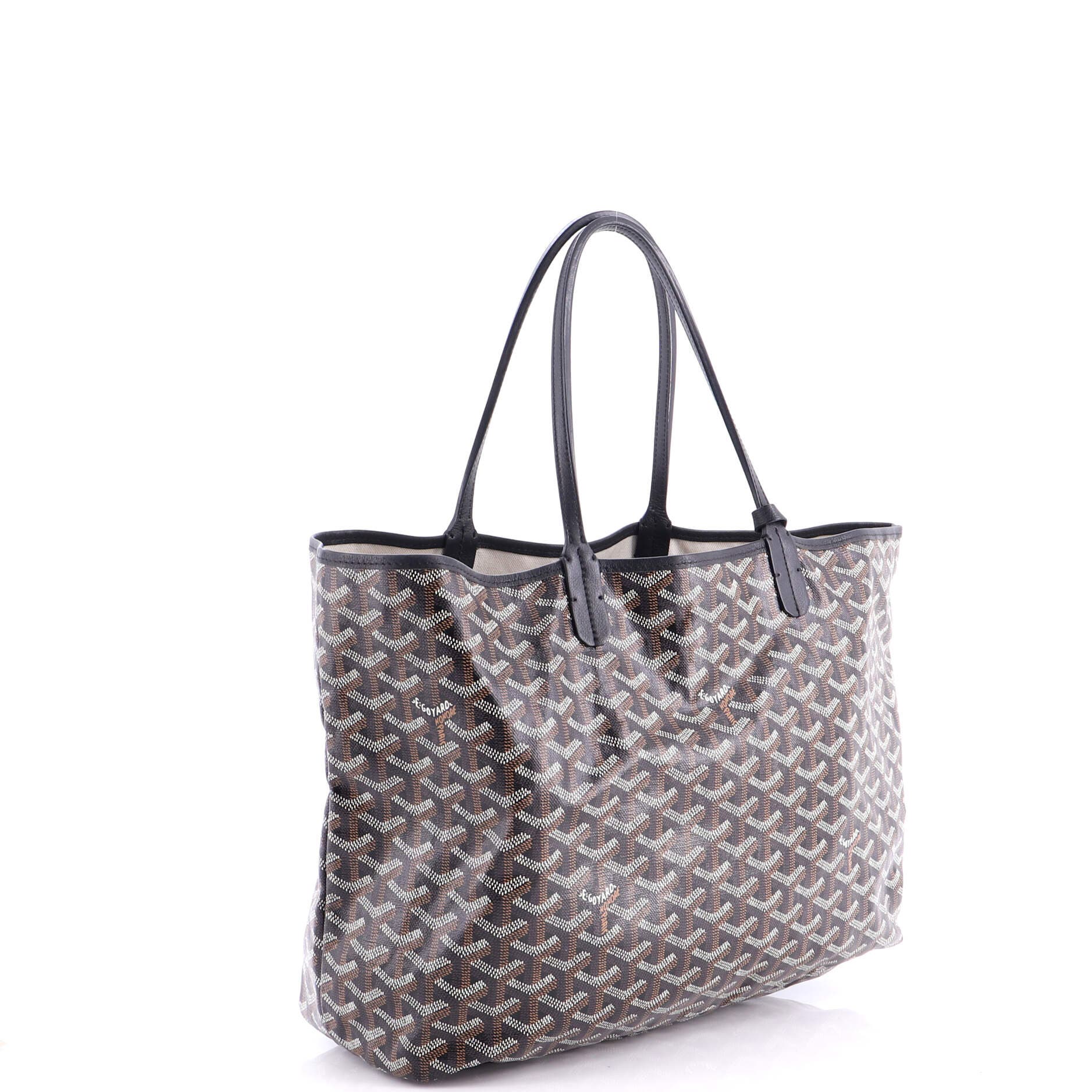 Pre-Owned Goyard Saint Louis Tote Coated Canvas GM, Alternate, color, Black