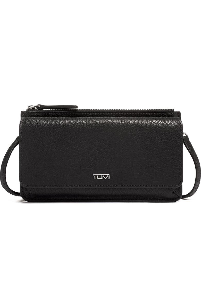TUMI Belden Leather Wallet Crossbody Bag, Main, color,