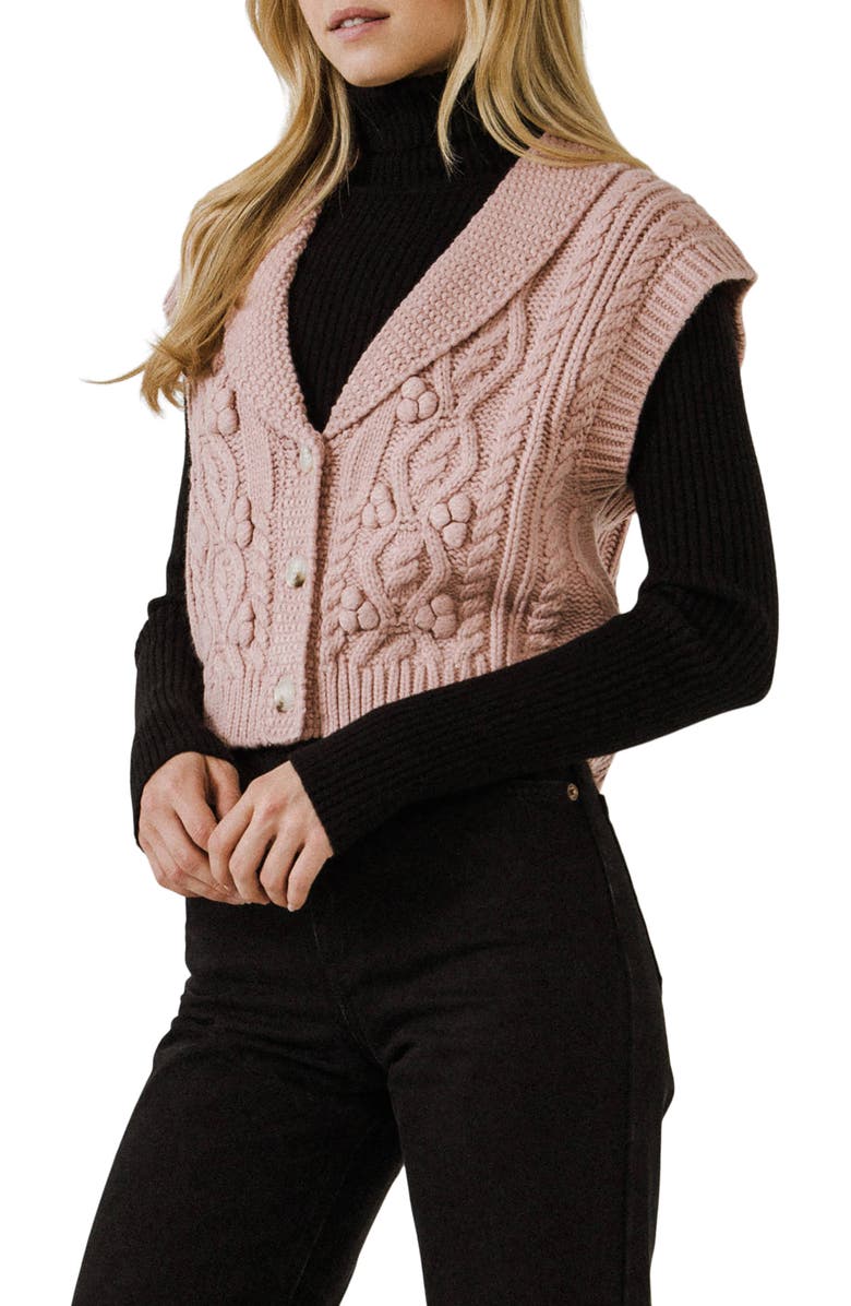 Endless Rose Crop Sweater Vest, Alternate, color, 