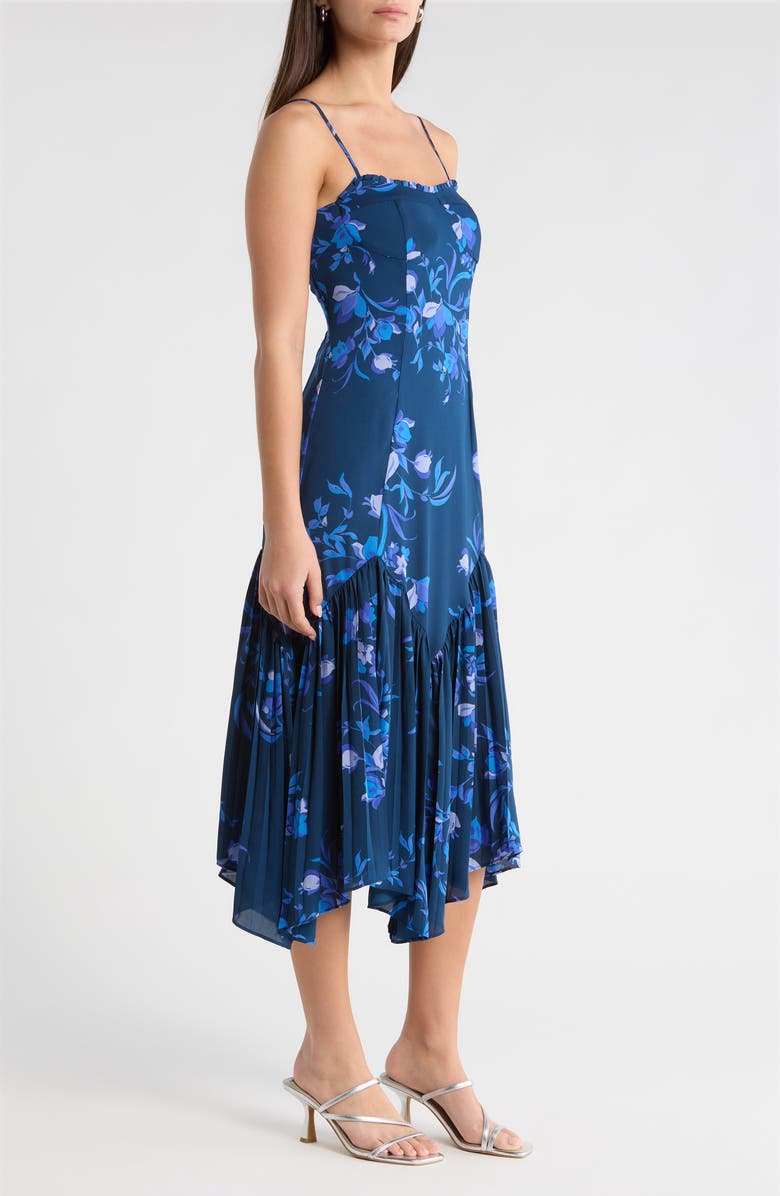 SUGARLIPS Niva Floral Midi Sundress, Alternate, color, Navy-Blues