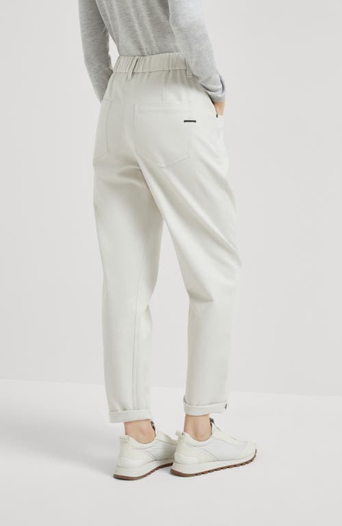 Brunello Cucinelli Baggy Trousers In Snow