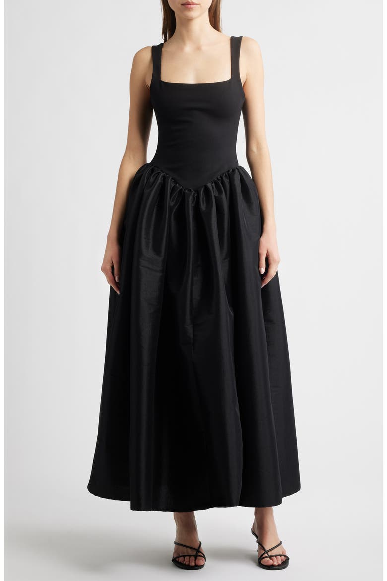 Elsa Sleeveless Gown, Main, color, BLACK
