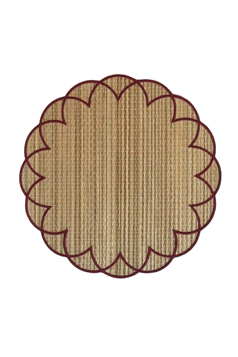 Bali Straw Placemat, Main, color, Wine
