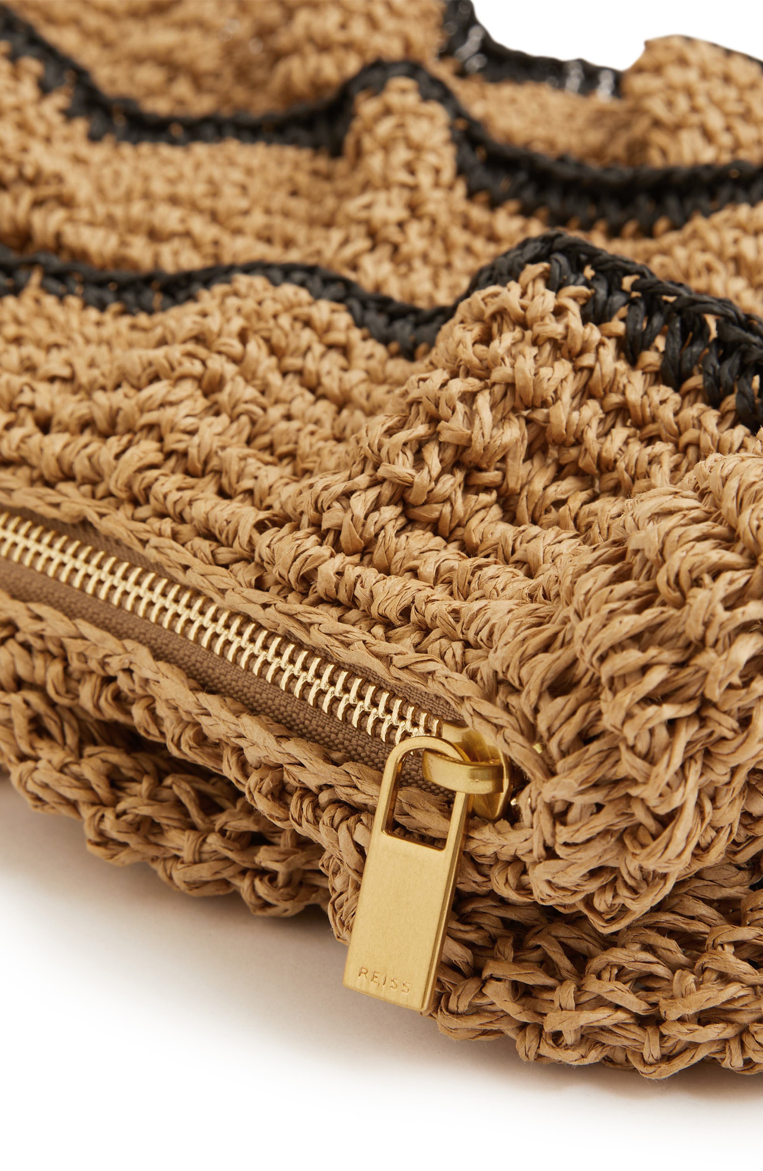 Reiss Raya Woven Clutch, Alternate, color, 