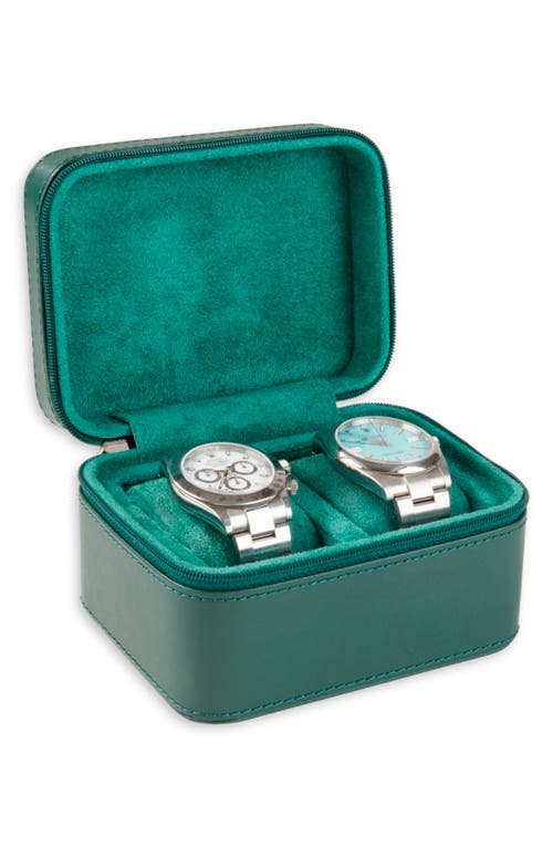 Bey-berk Matteo Leather Watch Case In Green