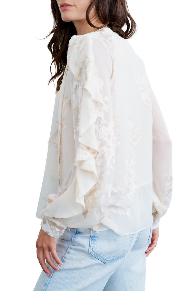 CIEBON Rosa Ruffle Top, Alternate, color, Cream