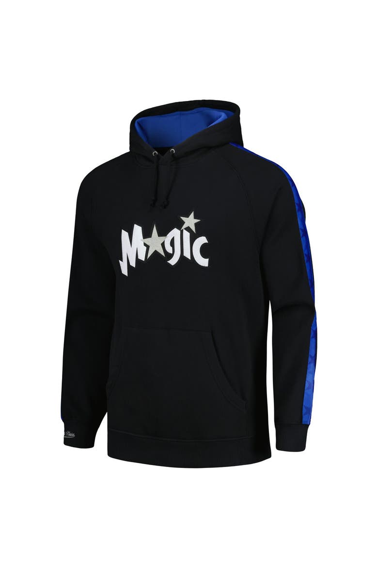 Men's Mitchell & Ness Black Orlando Magic Hardwood Classics Nights Raglan Pullover Hoodie, Alternate, color, Black