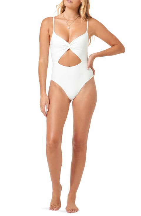 Kyslee Twisted Cutout One-Piece Swimsuit
