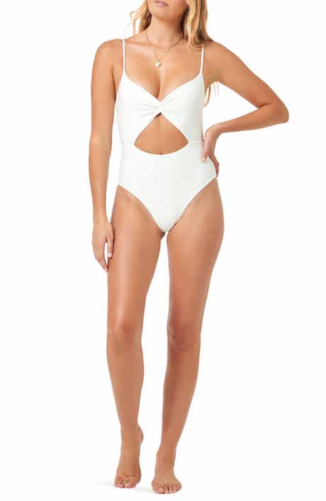 LSPACE Kyslee Twisted Cutout One-Piece Swimsuit