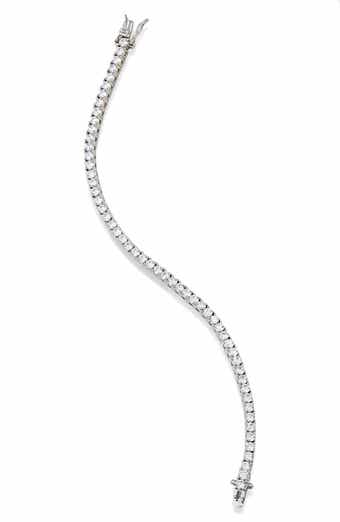 SAVVY CIE JEWELS 14K Gold Plated Cubic Zirconia Tennis Bracelet