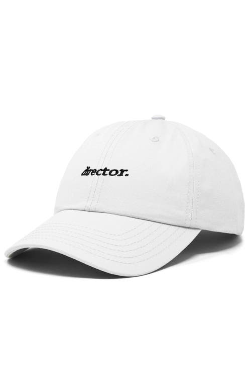 Shop Dalix Director Embroidered Low Crown Cap In White