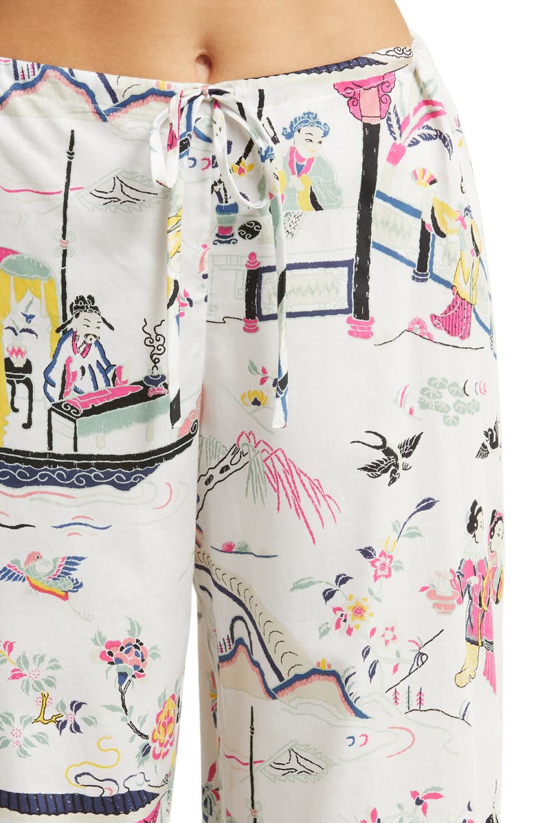 Natori Kana Print Cotton Sateen Pajamas, Alternate, color, 