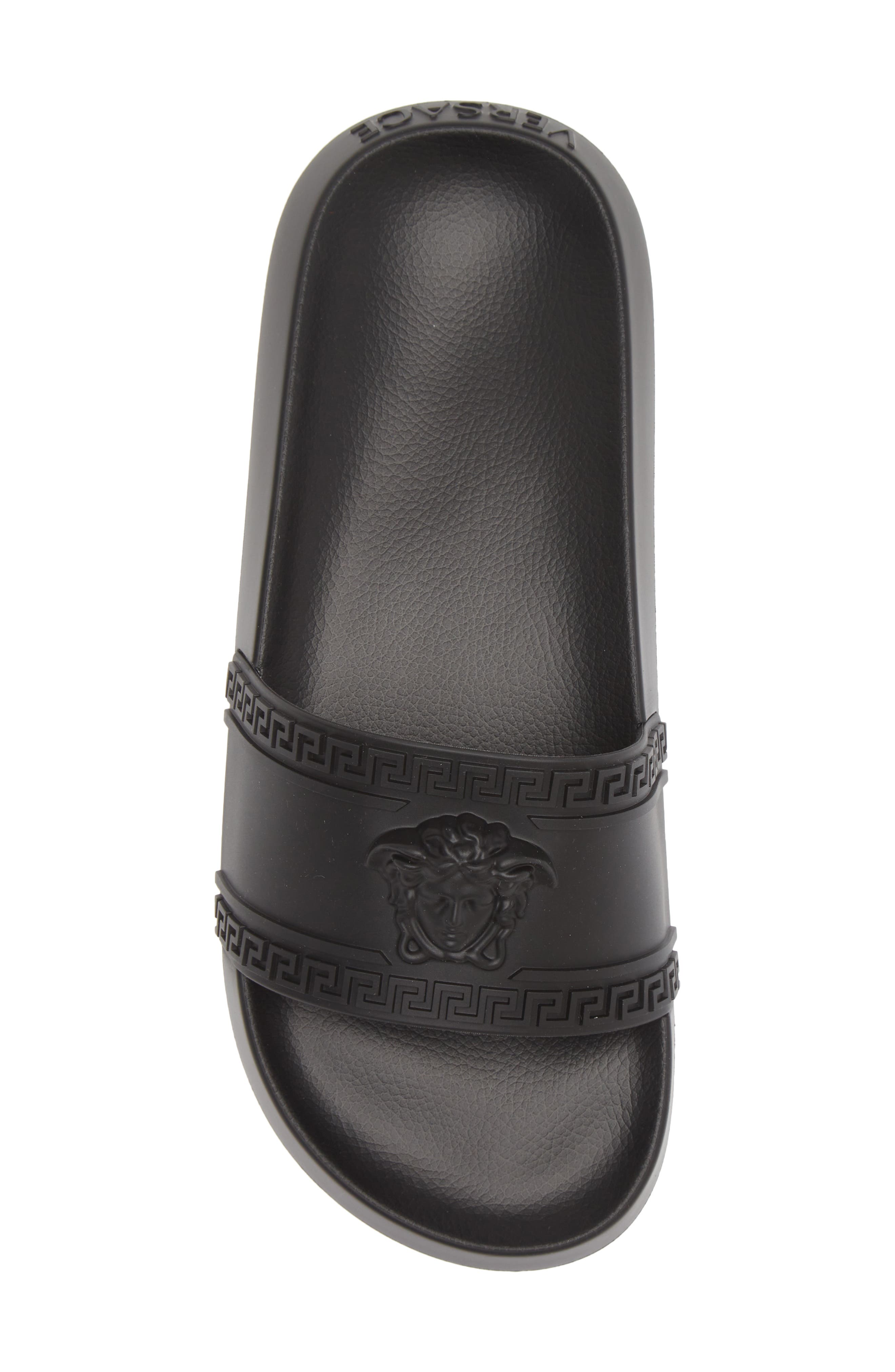 Versace Medusa Pool Slide, Alternate, color, Black
