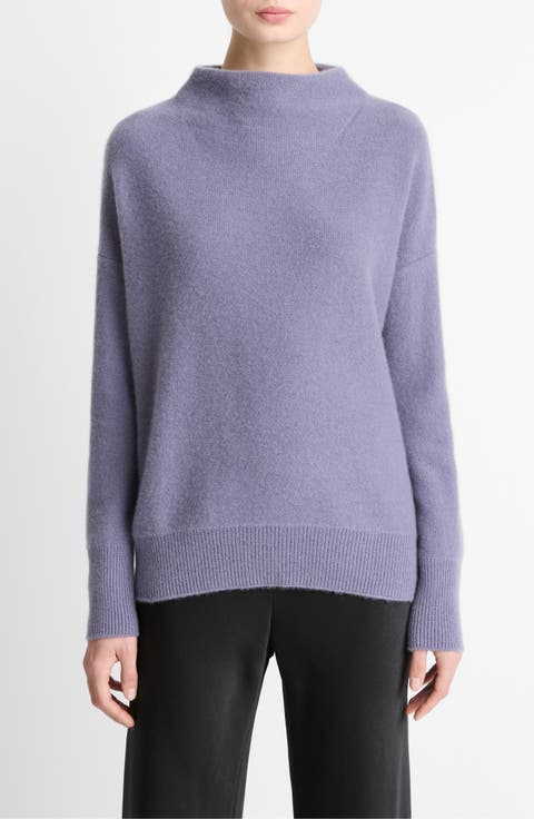Boiled Cashmere Funnel Neck Pullover