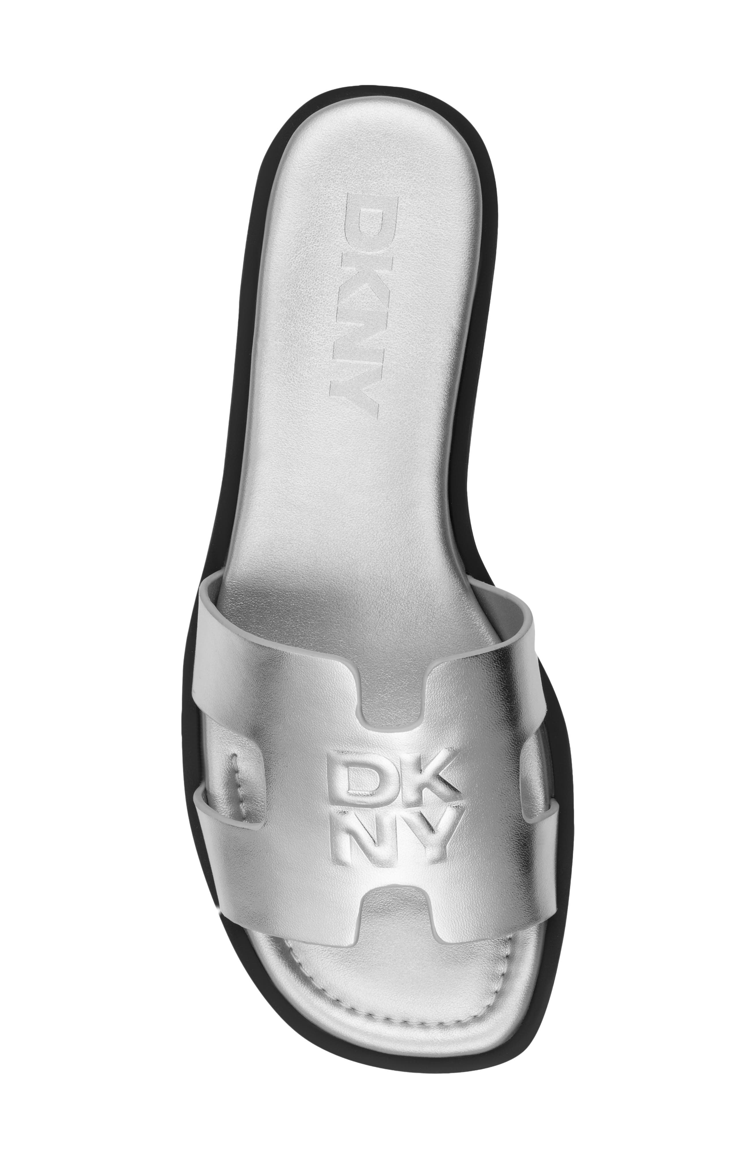 DKNY Columba Slide Sandal, Alternate, color, Silver