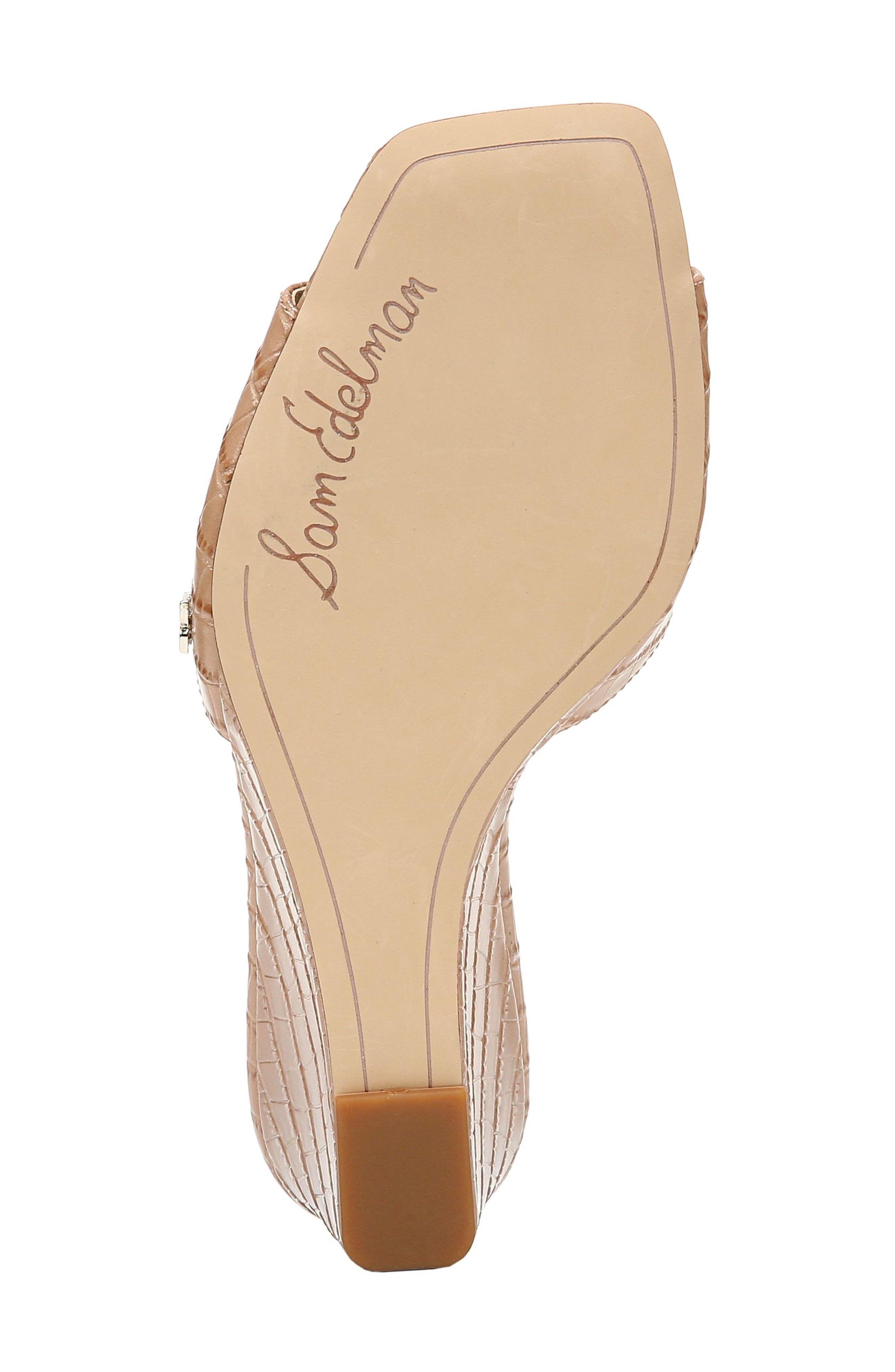 Tesma Wedge Slide Sandal, Alternate, color, TOASTED ALMOND LEATHER