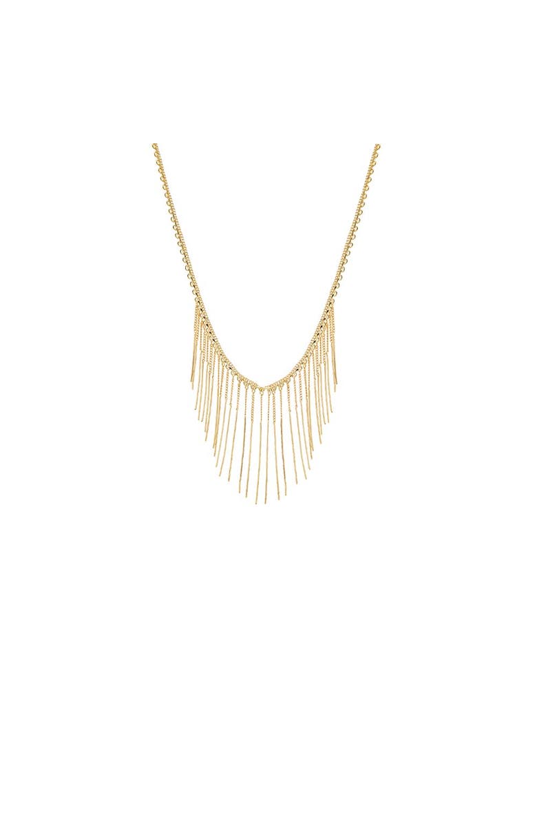 BY ADINA EDEN Cascading Fringe Statement Necklace, Main, color, Gold