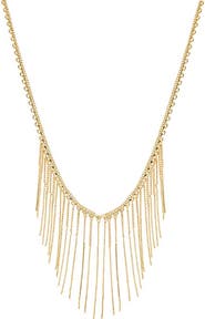 BY ADINA EDEN Cascading Fringe Statement Necklace