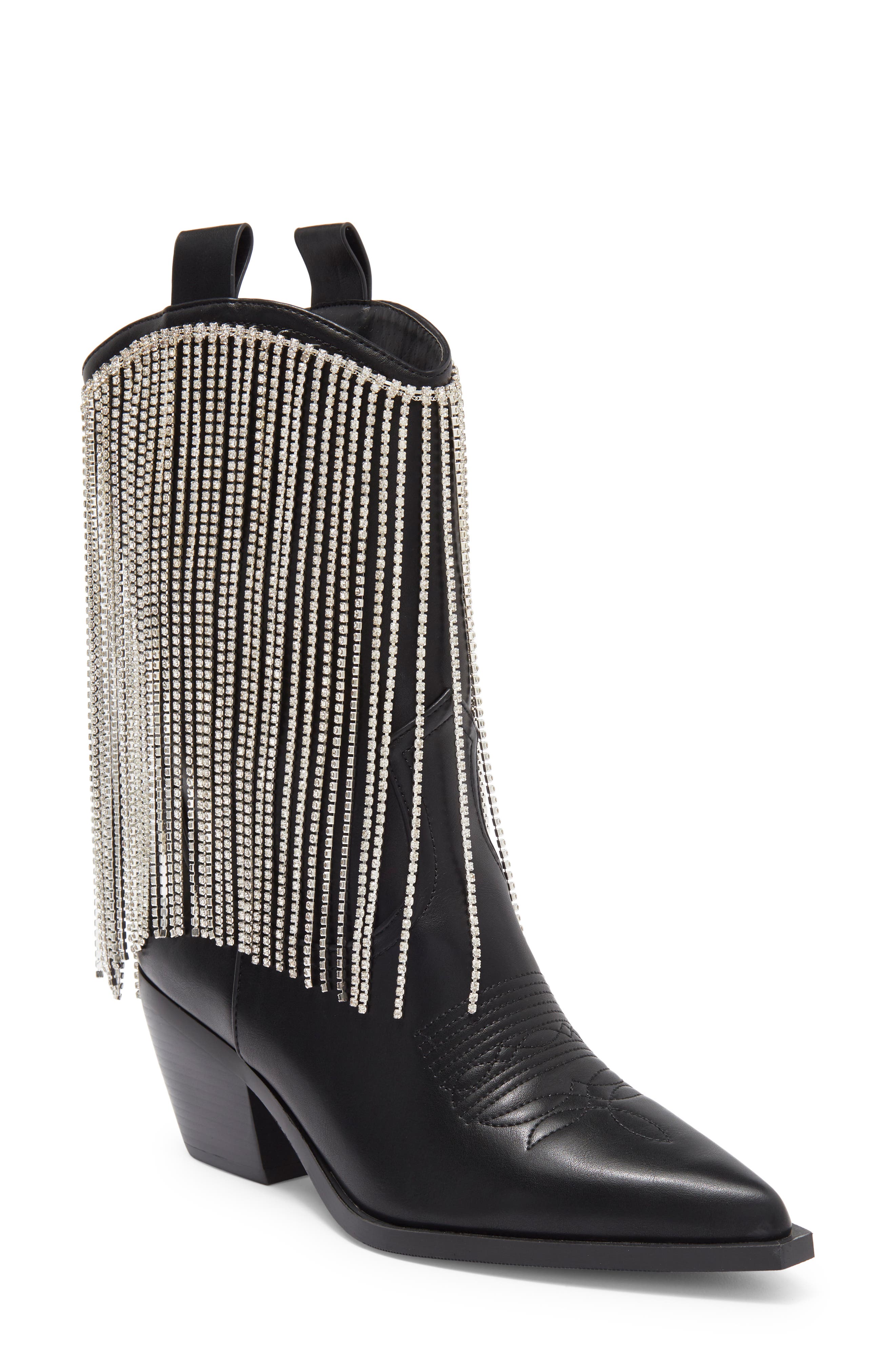 AZALEA WANG Alexandrite Crystal Fringe Western Boot
