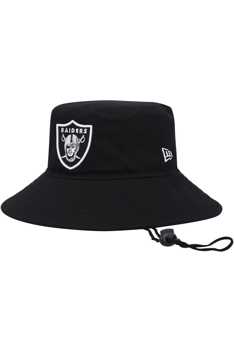 Men's New Era Black Las Vegas Raiders Main Bucket Hat, Alternate, color, Black