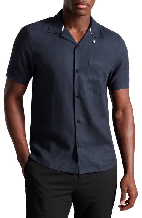 Wesland Solid Short Sleeve Button-Up Shirt