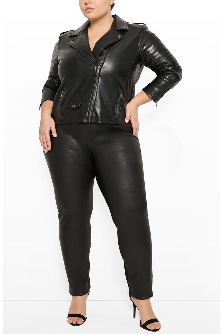 Cult Recycled Leather Jacket, Alternate, color, Black