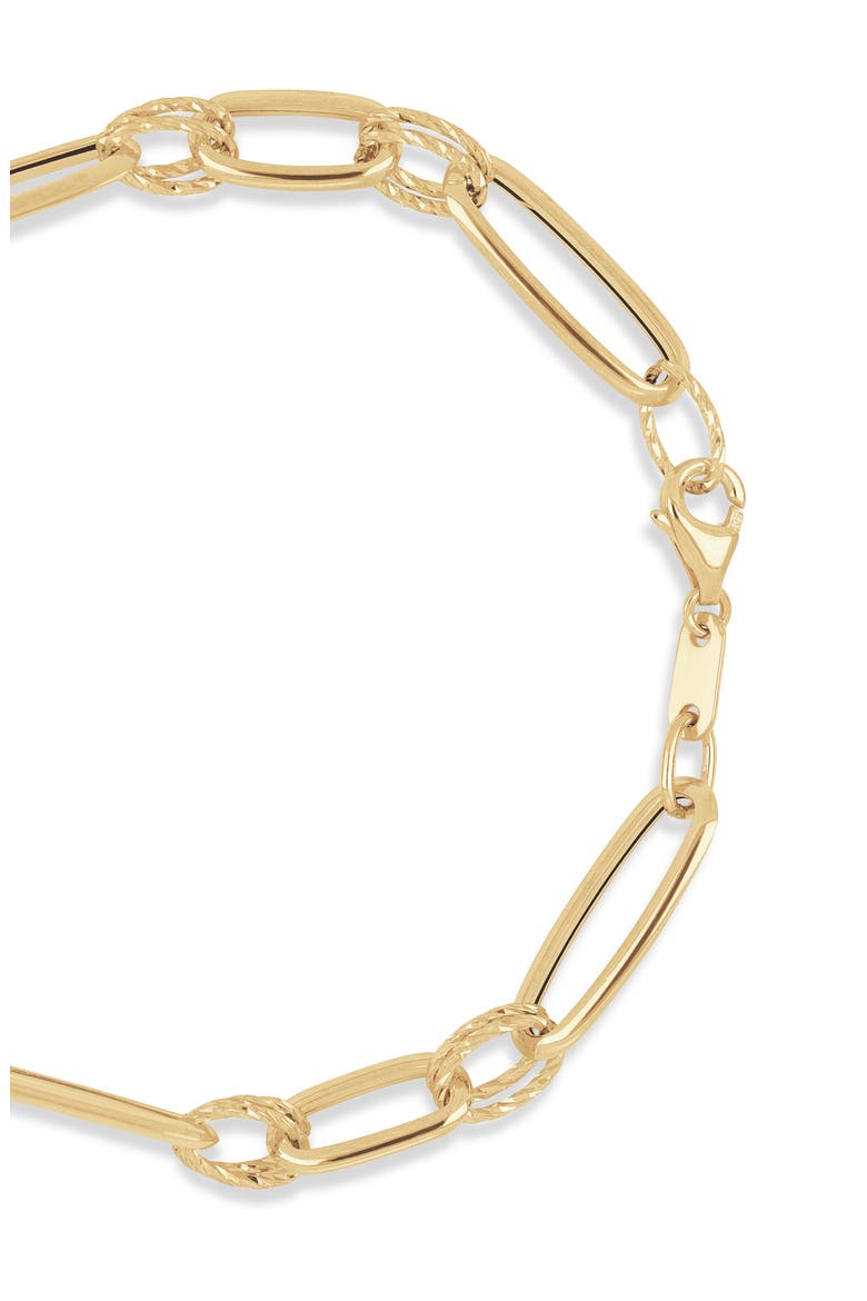 14k Gold Link Bracelet, Alternate, color, 14KY