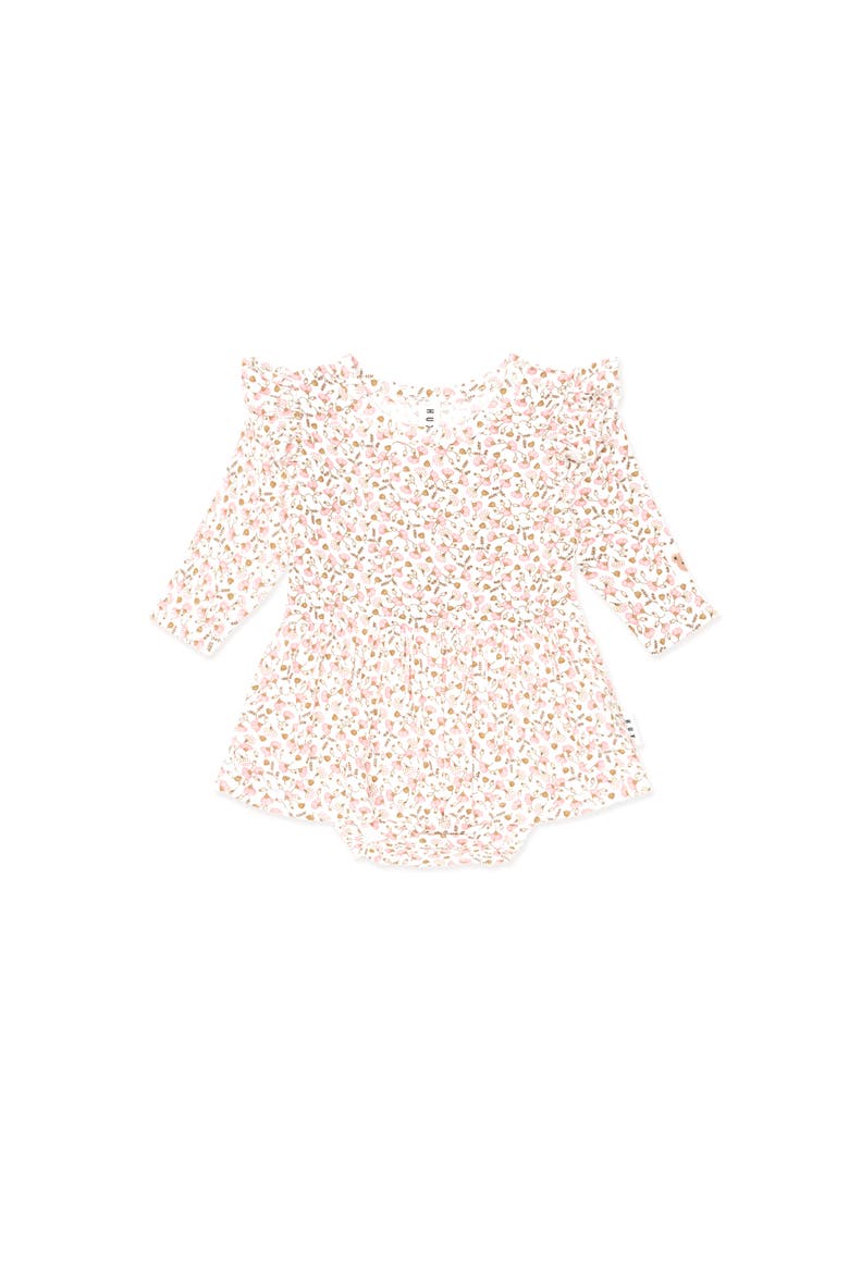 Ditsy Floral Long Sleeve Romper, Main, color, Multi
