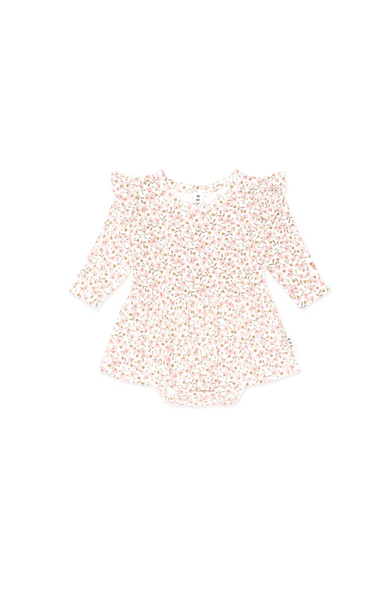 Huxbaby Ditsy Floral Long Sleeve Romper, Main, color, Multi