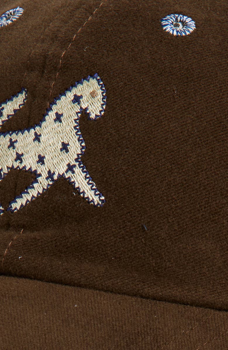 Drake
s Horse Appliqué Cotton Moleskin Adjustable Baseball Cap, Alternate, color, 