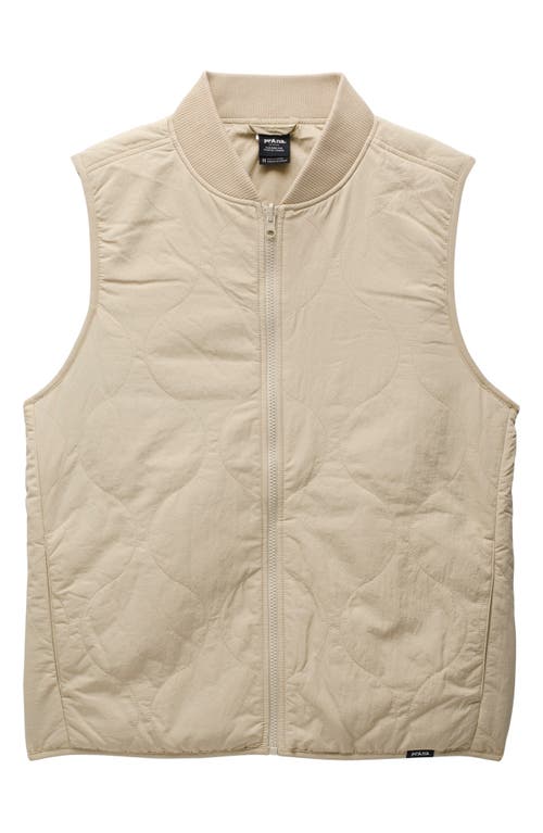 Prana Encinitas Reversible Quilted Vest In Sandstone