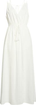 Elan Open Stitch Panel Cover-Up Maxi Dress