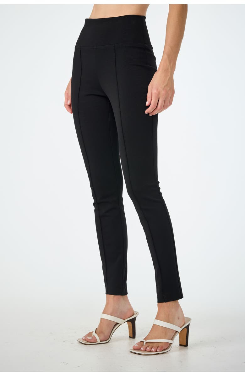 Trina Turk Rose Skinny Ponte Pant, Alternate, color, Black