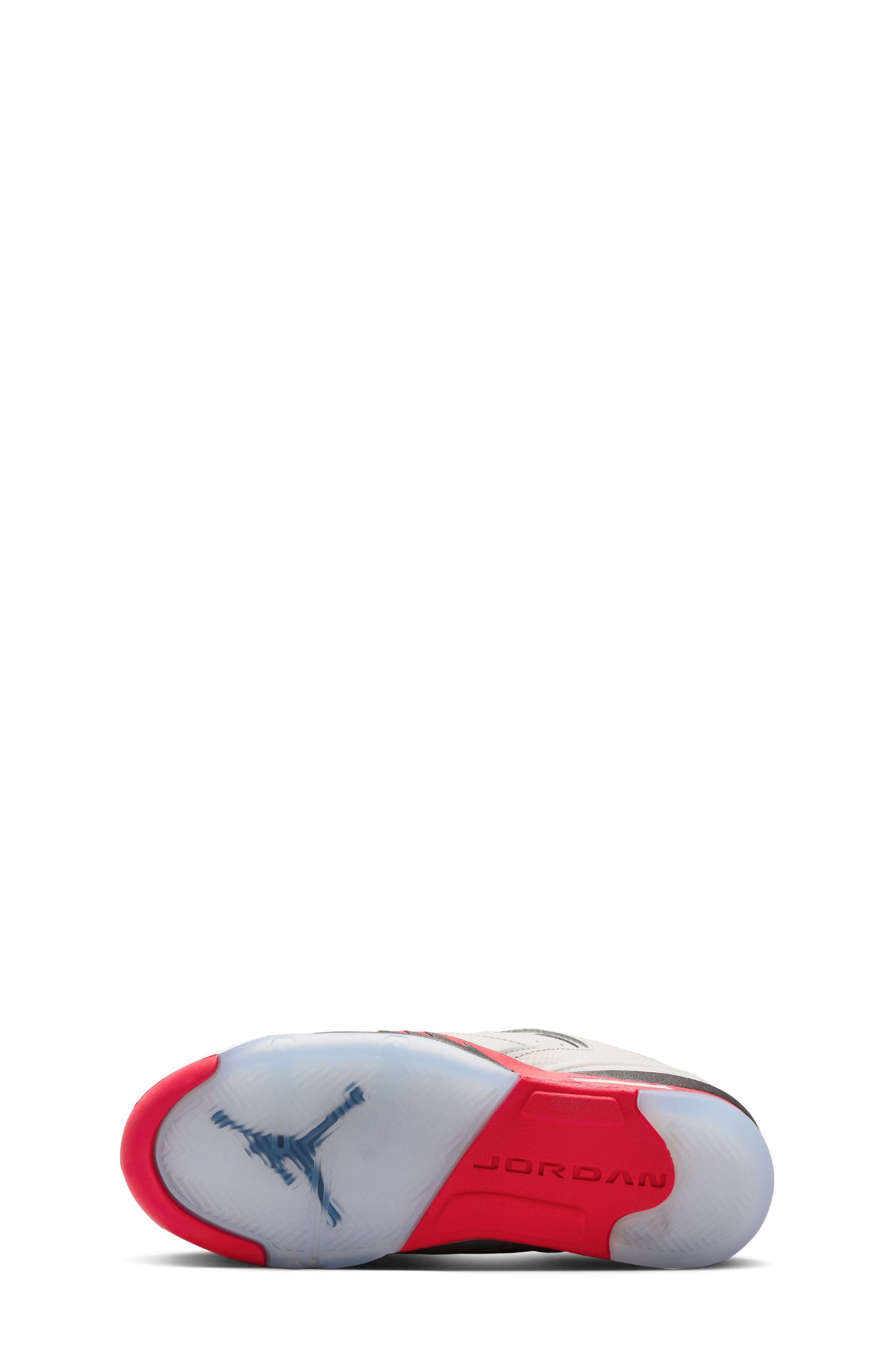 Jordan Kids' Sixty Plus Low Basketball Sneaker, Alternate, color, Sail/ Fire Red/ Black/ Silver