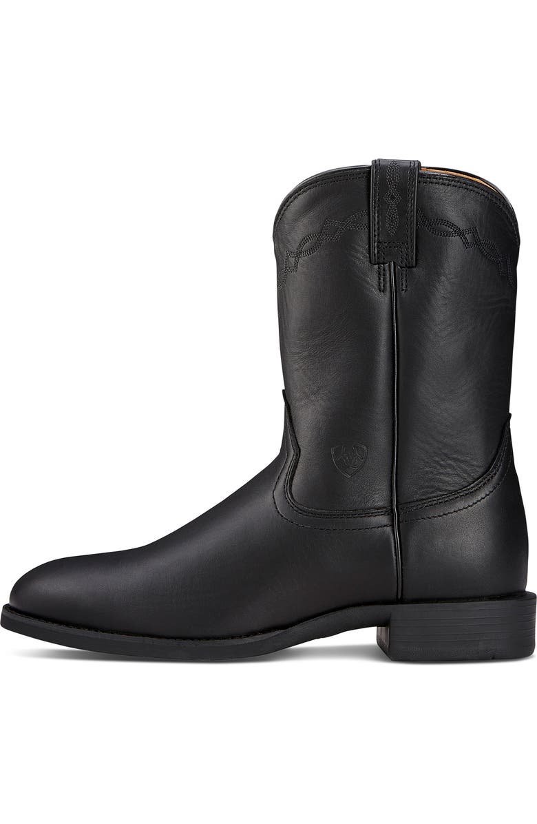 Ariat Heritage Roper Western Boot, Alternate, color, Black