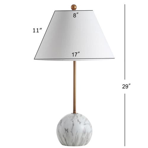 JONATHAN Y JONATHAN Y MIAMI 29" MINIMALIST RESIN/METAL LED TABLE LAMP