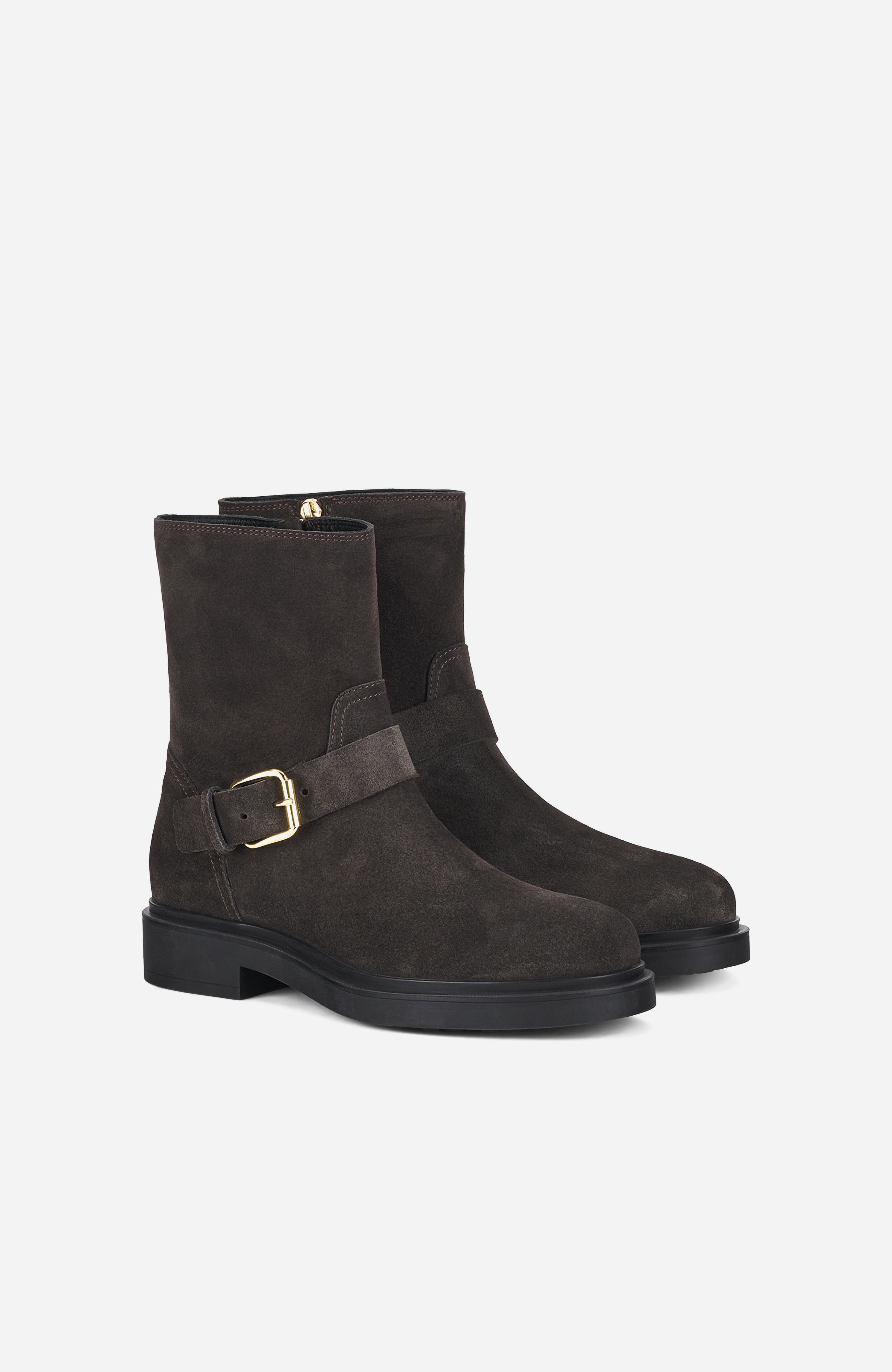 Loren Bikers Ankle Boot with Buckle, Alternate, color, Charcoal