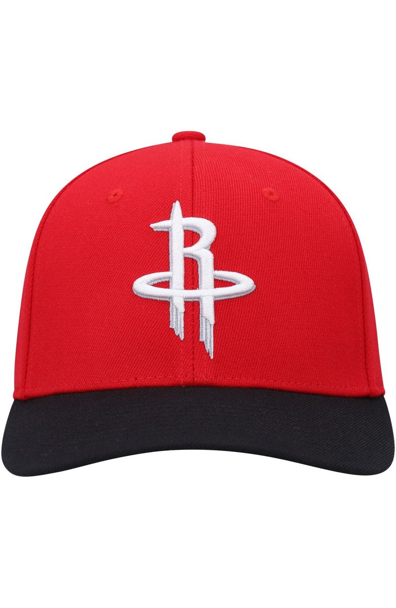 Mitchell & Ness Men's Mitchell & Ness Red/Black Houston Rockets MVP Team Two-Tone 2.0 Stretch-Snapback Hat, Alternate, color, 