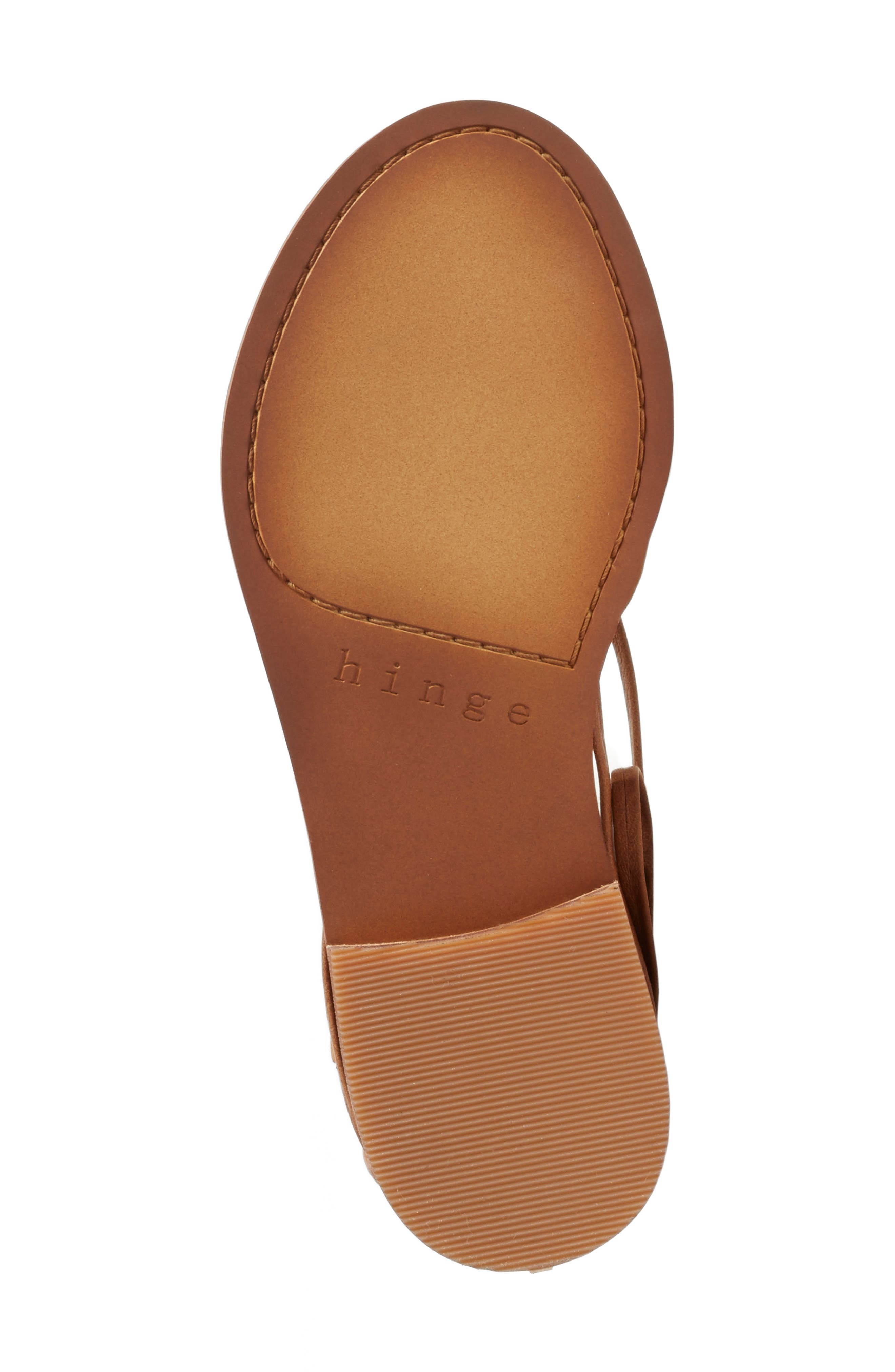 'Avery' Wraparound Strap Sandal, Alternate, color, COGNAC NUBUCK