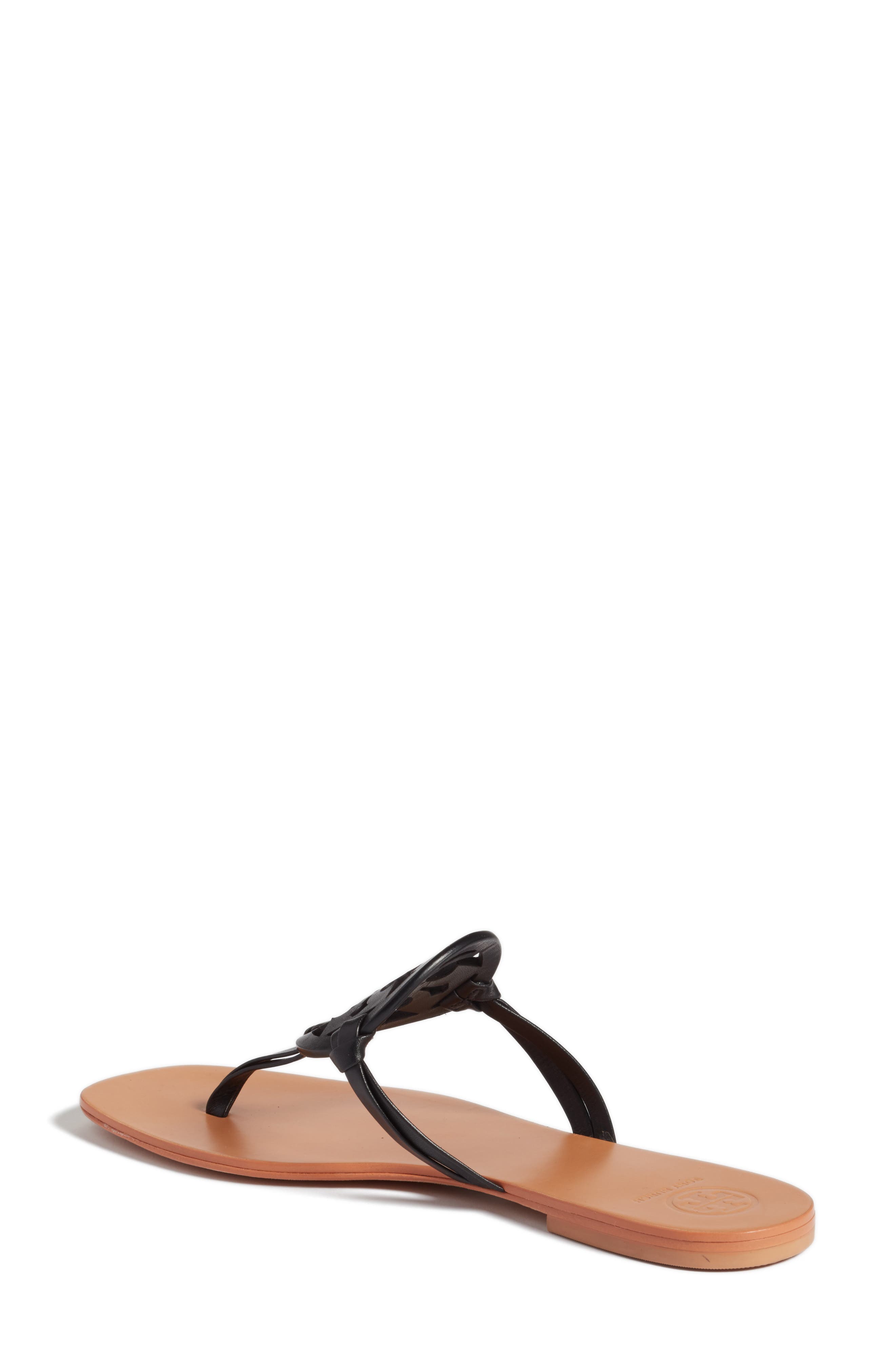 Tory Burch Miller Logo Thong Sandal, Alternate, color, 