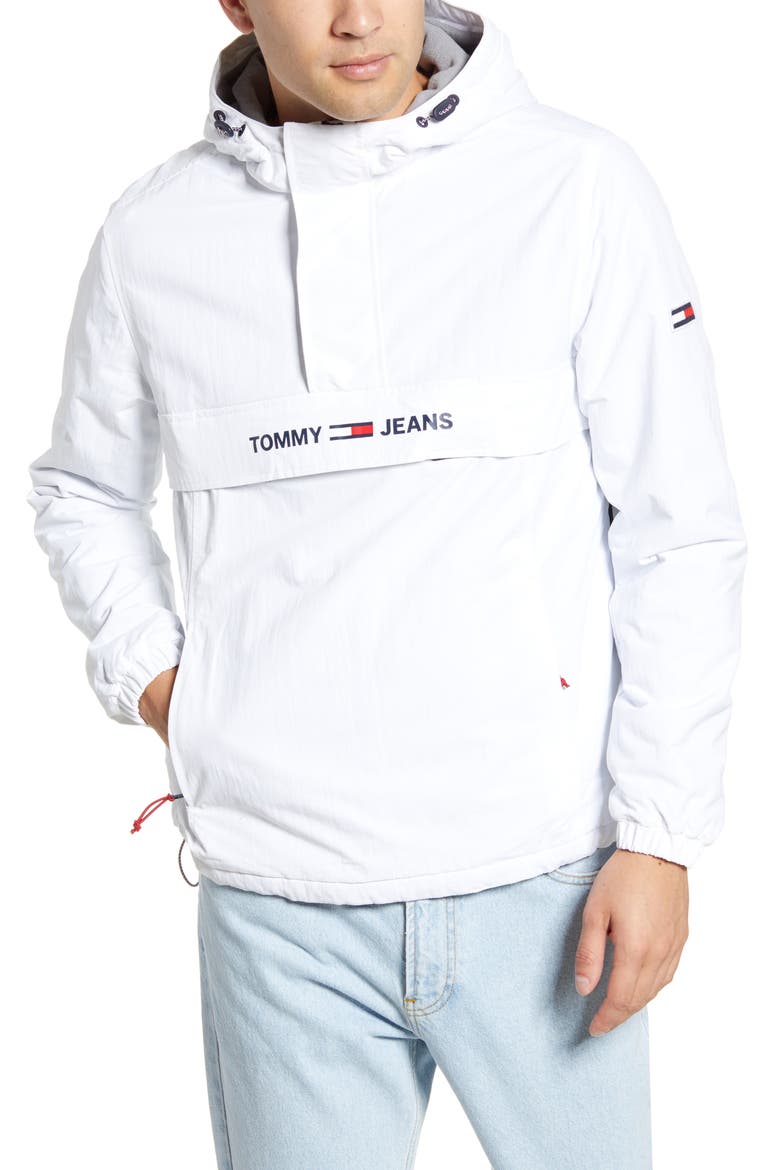 TJM Nylon Hooded Anorak, Main, color, CLASSIC WHITE