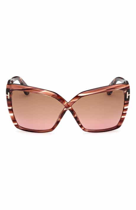 Fiore 63mm Oversize Gradient Butterfly Sunglasses