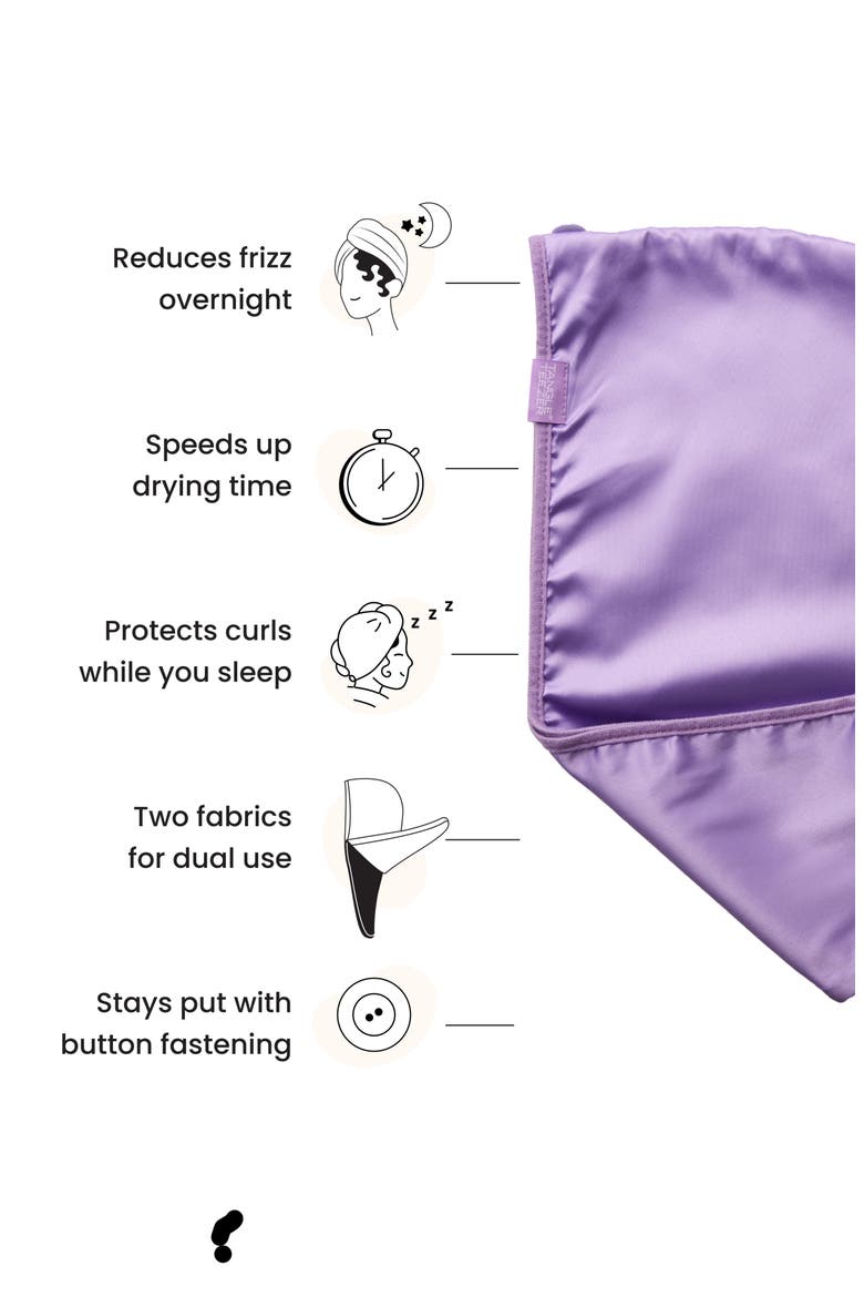 Dual Sided Hair Wrap, Alternate, color, LILAC/ GREY