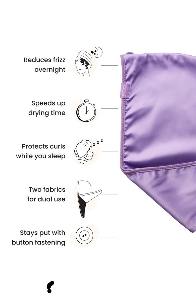 Tangle Teezer Dual Sided Hair Wrap, Alternate, color, Lilac/ Grey