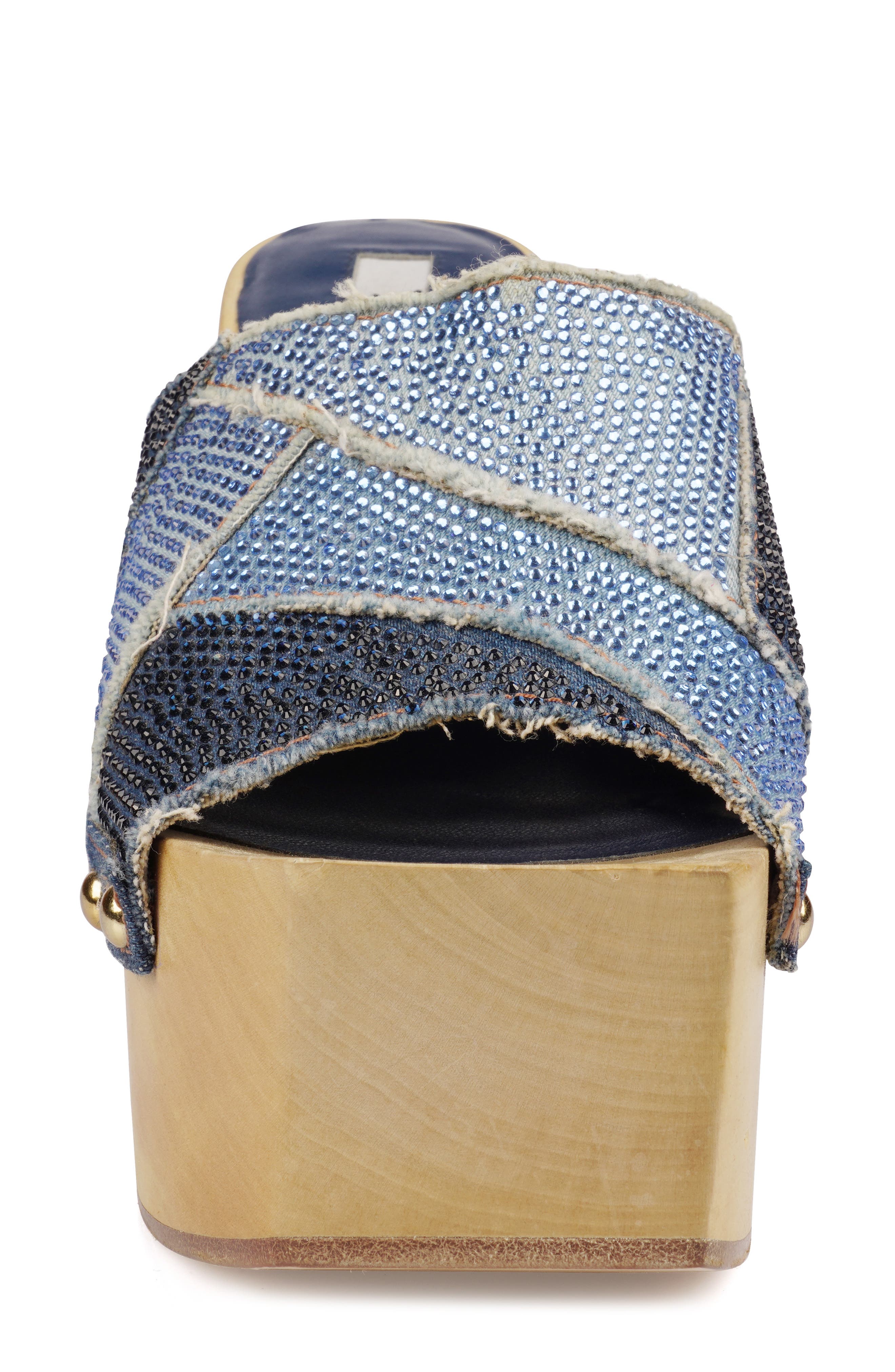 ZIGI Dina Rhinestone Platform Sandal, Alternate, color, Blue Denim