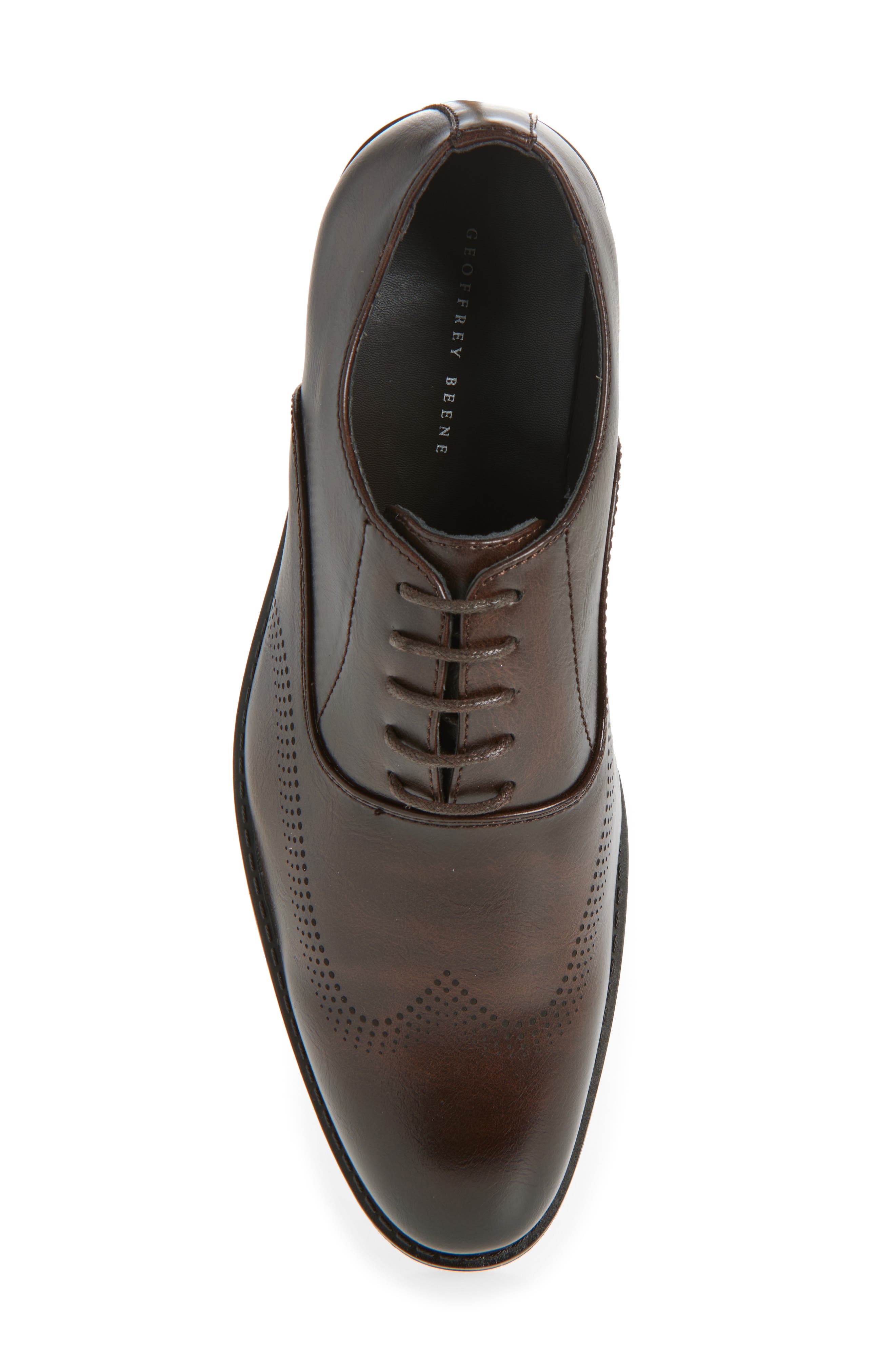 GEOFFREY BEENE Faux Leather Oxford, Alternate, color, Brown