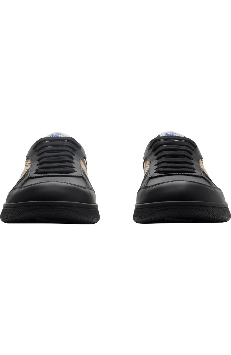 Burberry Leather and Check Terrace Sneakers, Alternate, color,