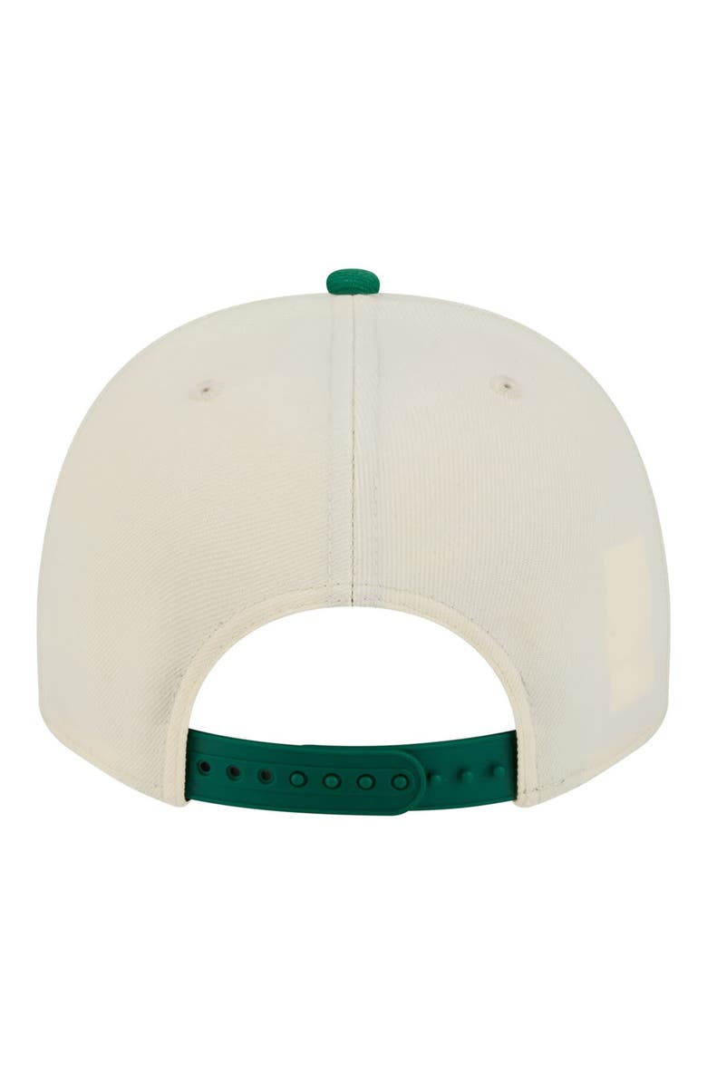 New Era Men's New Era  Cream/Kelly Green Boston Celtics Stretched 2-Tone A-Frame 9FIFTY Adjustable Hat, Alternate, color, Cream